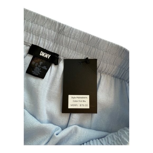 DKNY Women’s Pull On Draw String Casual Linen Blend Skirt - Size XL - Picture 6 of 12